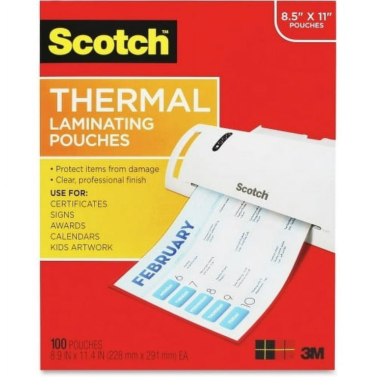 Scotch Thermal Laminating Pouches for Business Cards TP5851 100 2 516 x 3  710 Pack Of 100 Laminating Sheets - Office Depot