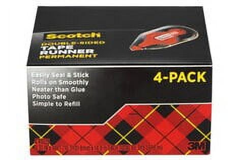 Scotch Tape Runners 6055BNS, .31 in x 16.3 yd (7.92 mm x 14.9 m), Value Pack, 4 Pack