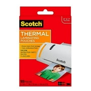 Scotch Thermal Laminating Pouches, 100 Count, Clear, 5 mil., Laminate Homemade Ornaments, Christmas Banners and Gift Tags, Ideal Holiday Supplies, Fits Photo Card Sized (5.2 in. x 7.2 in.) Paper