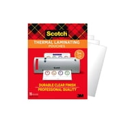 Scotch Thermal Laminating Pouches, Letter Size, 5 mil, 15 Sheets