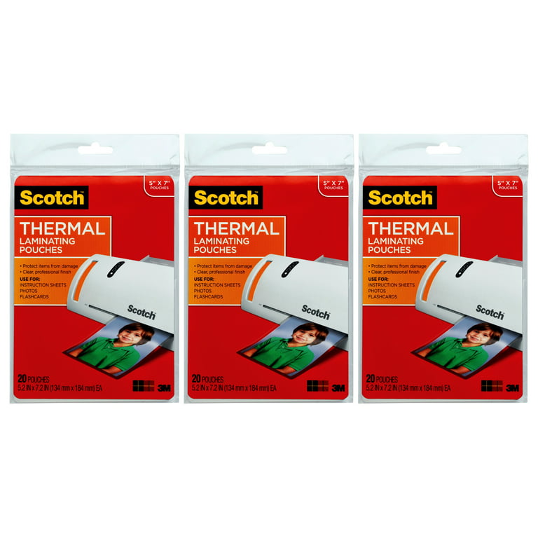 Scotch Thermal Laminating Pouches Premium Quality, 5 Mil Thick for