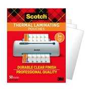 Scotch Thermal Laminating Pouches, 50 Count, 8.5in x 11in, 3 mil Thick