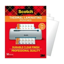 Scotch Thermal Laminating Pouches, 50 Count, 8.5in x 11in, 3 mil Thick