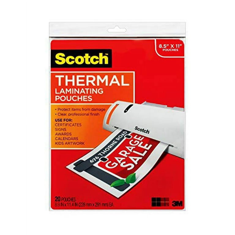 Laminating Pouches, 3 mil, 8.9 x 11.4, Clear, 20/Pack