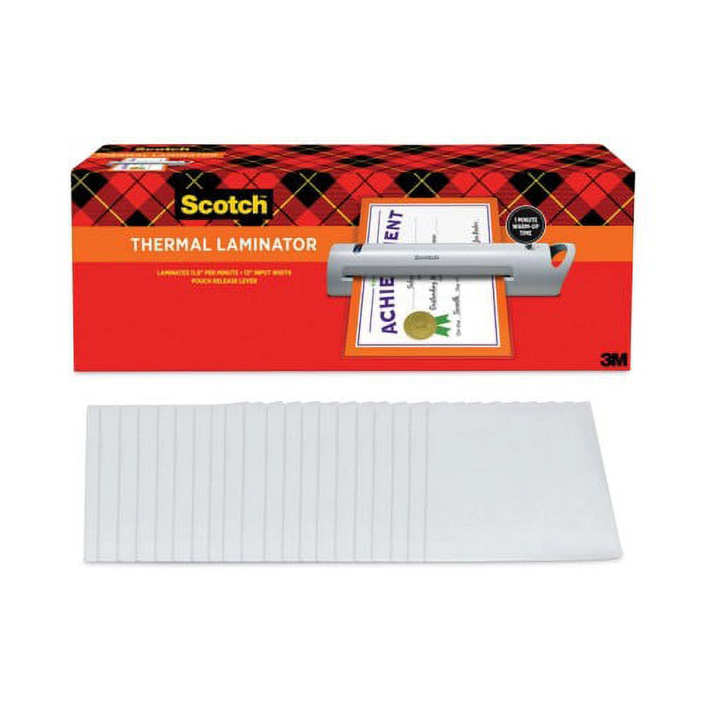 Scotch Thermal Laminator TL1302 Value Pack with 20 Pouches, Two Rollers
