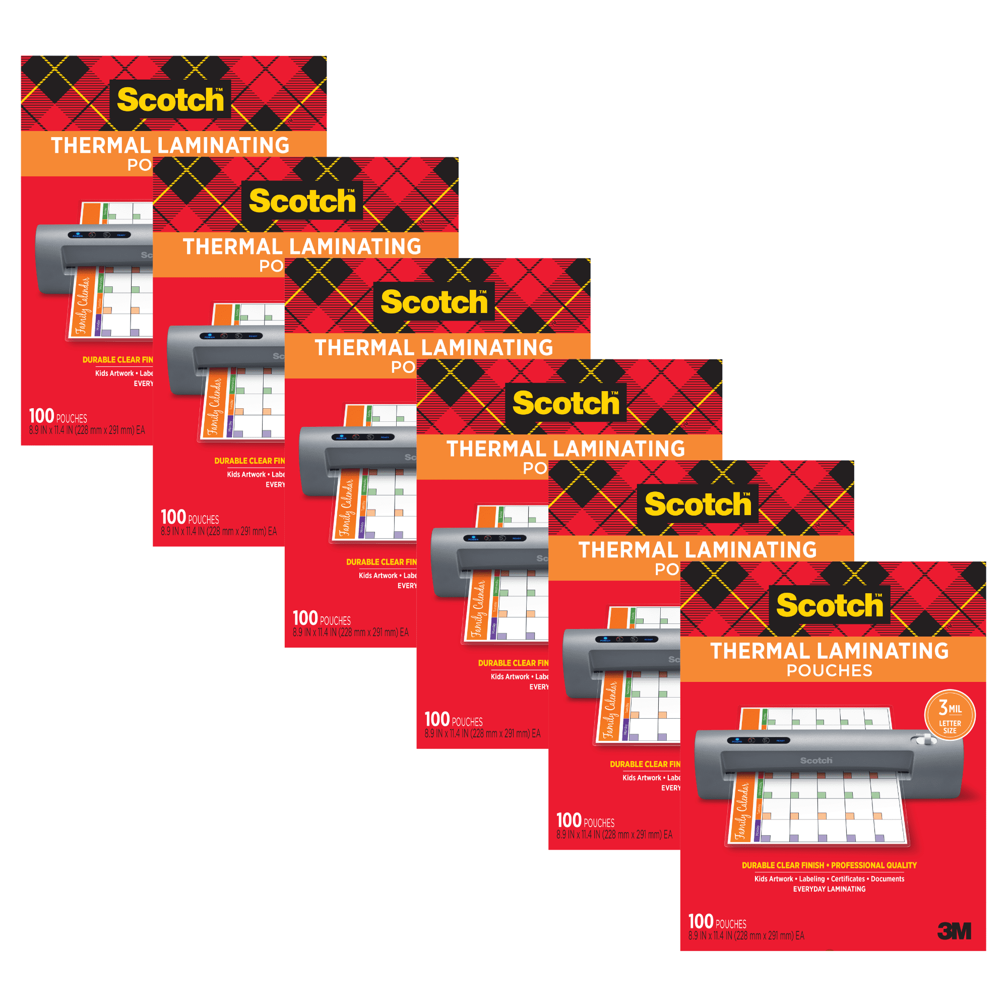 Scotch Thermal Laminating Pouches: 8.9 in. x 11.4 in. (Clear) [600-pack]
