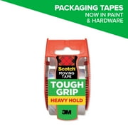 Scotch Tough Grip Moving Packaging Tape, Clear, 1.88 in x 925 in, 1 Roll