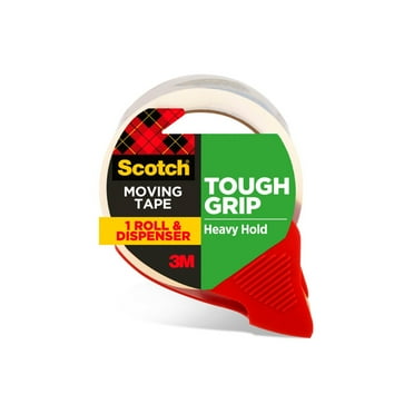 Scotch Tough Grip Packaging Tape Dispenser, Clear, 1.88 in x 65.6 yds, 1 Dispenser
