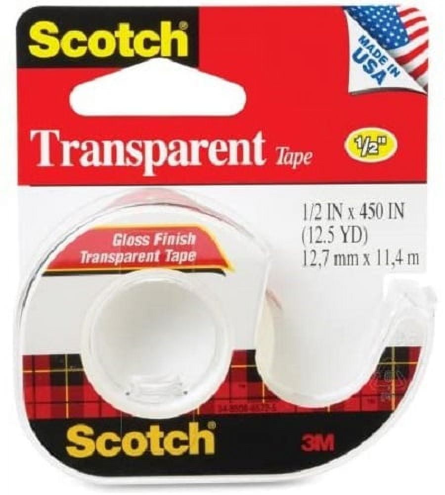 Scotch Transparent Tape 144 1/2 in x 450 in - 12EA