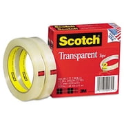 Scotch Transparent Tape 2/Pkg.5X2592