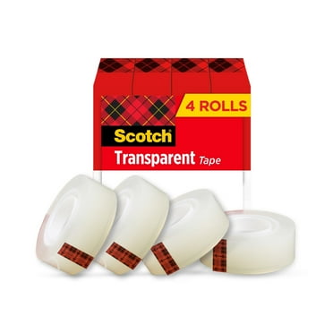 Scotch Transparent Tape, 3/4 in. x 1000 in., 4 Rolls