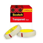 Scotch Transparent Tape, 3/4 in. x 2592 in., 2 Rolls
