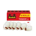 thumbnail image 1 of Scotch Transparent Tape, Clear, 3/4 in. x 1296 in., 6 Boxes, 1 of 10