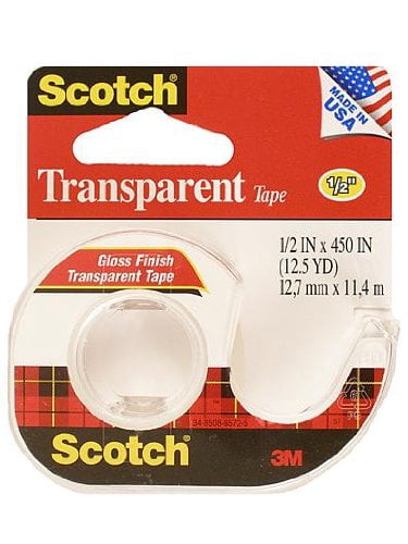 Scotch Transparent Tape 3/4 in. x 72 yd. refill roll with 3 in. core 600 [PACK OF 6 ]