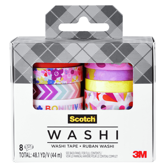 Scotch Washi Tape [8-Pack]: 8-pack / Assorted (8 patterns) Style #22