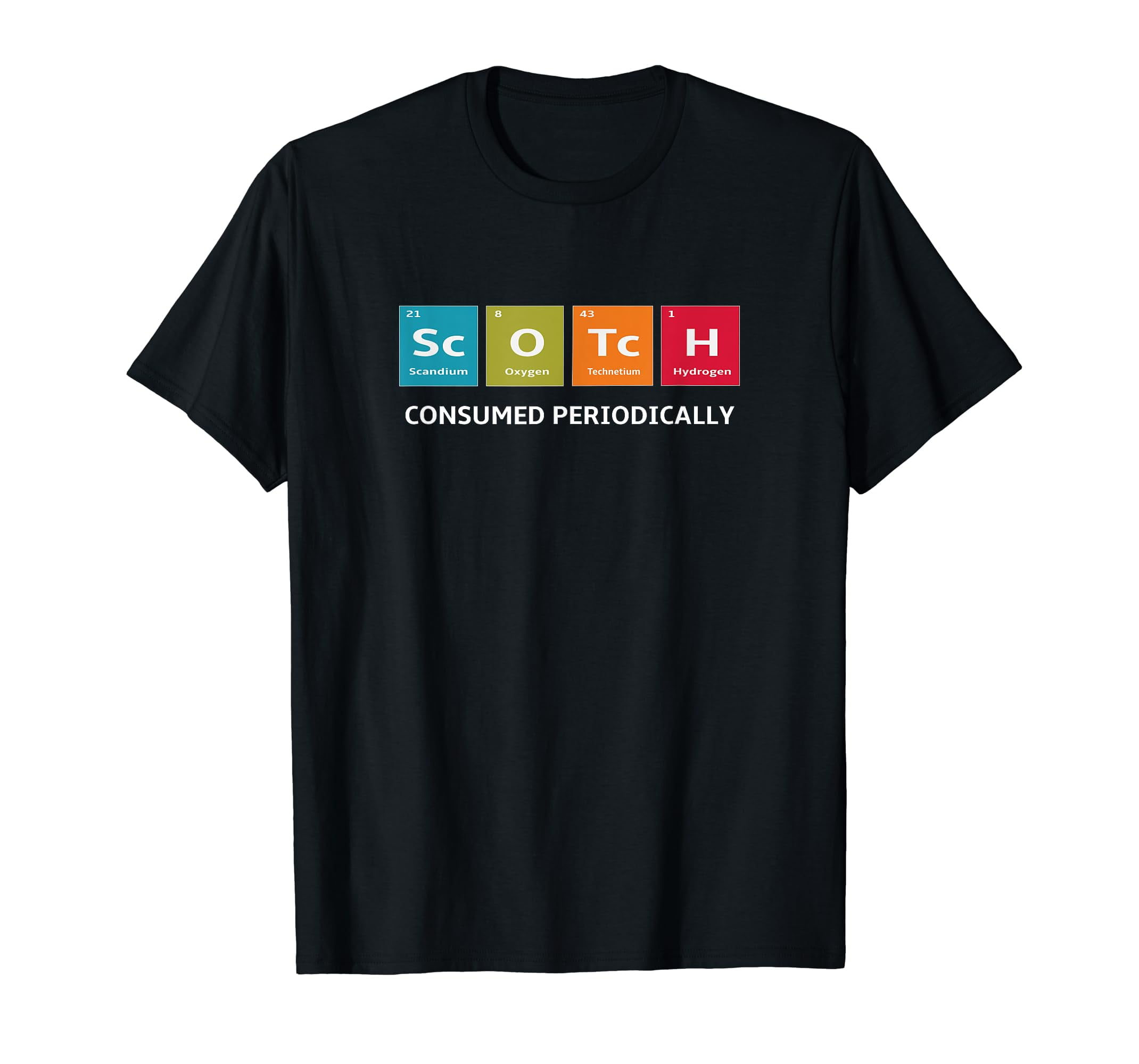 Scotch Whiskey Periodic Table of Elements Vintage Men's T-Shirt ...