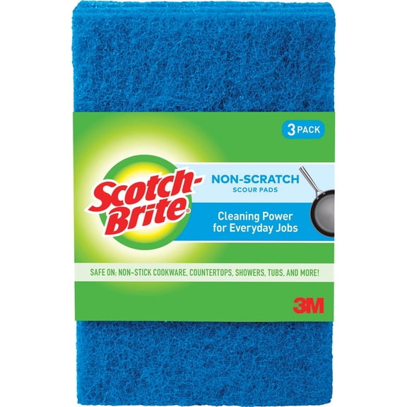 Scotch-brite 623-10 Multi-purpose Non-scratch Scour Pads, 3-pack