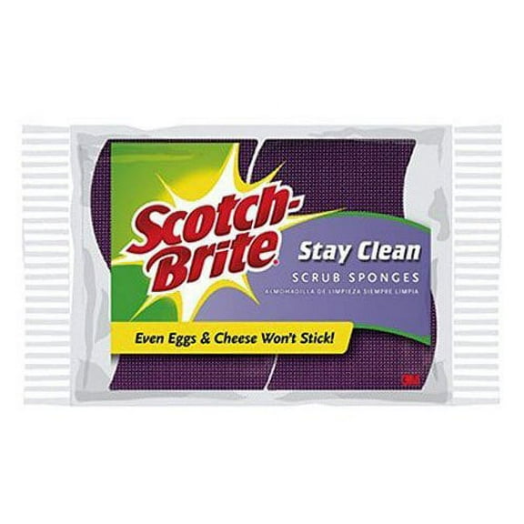 Scotch-Brite Clean Rinse Scrubber - Non-Scratch - 2-Count Pack of 3