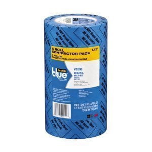6-pack 3M ScotchBlue Painter's Tape - Medium Strength - 6 Pack, 1.41 In. x 60 Yd., Blue — Interior & Exterior Use, Professional Finish