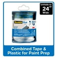 ScotchBlue Blue PreTaped Clear Painters Plastic with Dispenser, 24 in