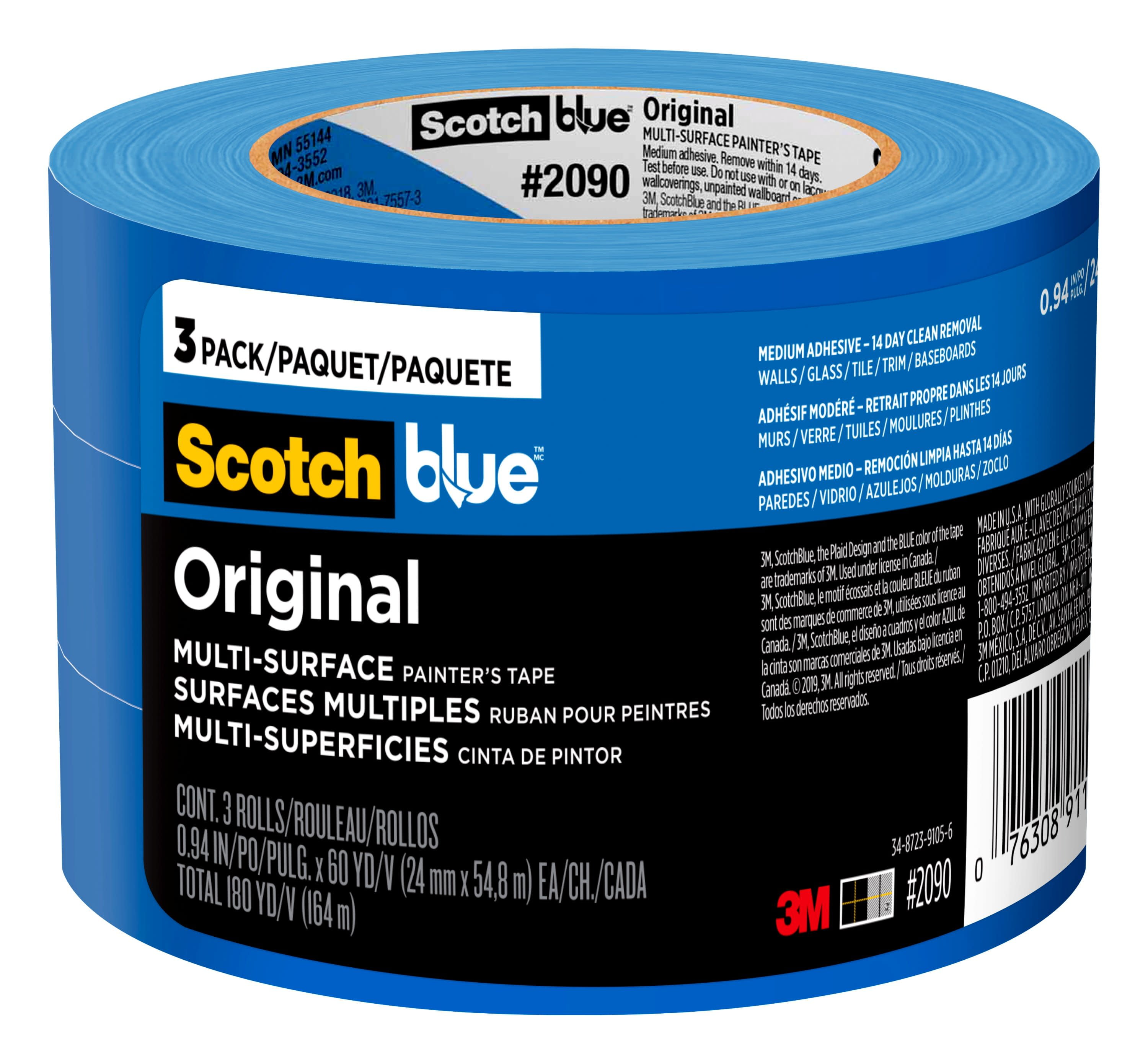 ScotchBlue WALLS + WOOD FLOORS Painter's Tape, .94 in x 60 yd 3M