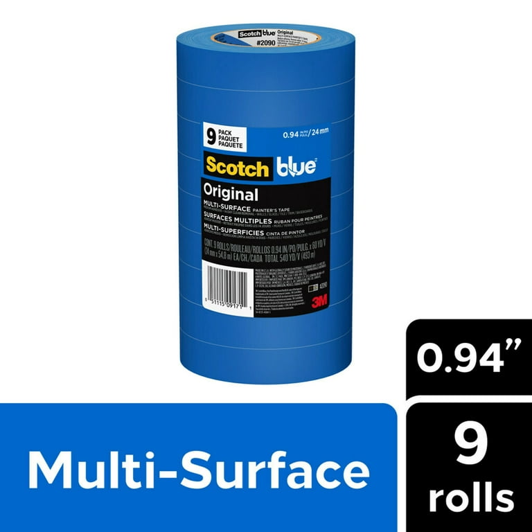 ScotchBlue Original Multi-Surface Painters Tape, Blue, 0.94 inches x 60  yards, 1 Roll 