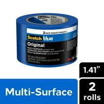ScotchBlue Original Multi-Surface Painters Tape, Blue, 1.41 inches x 60 yards, 2 Rolls