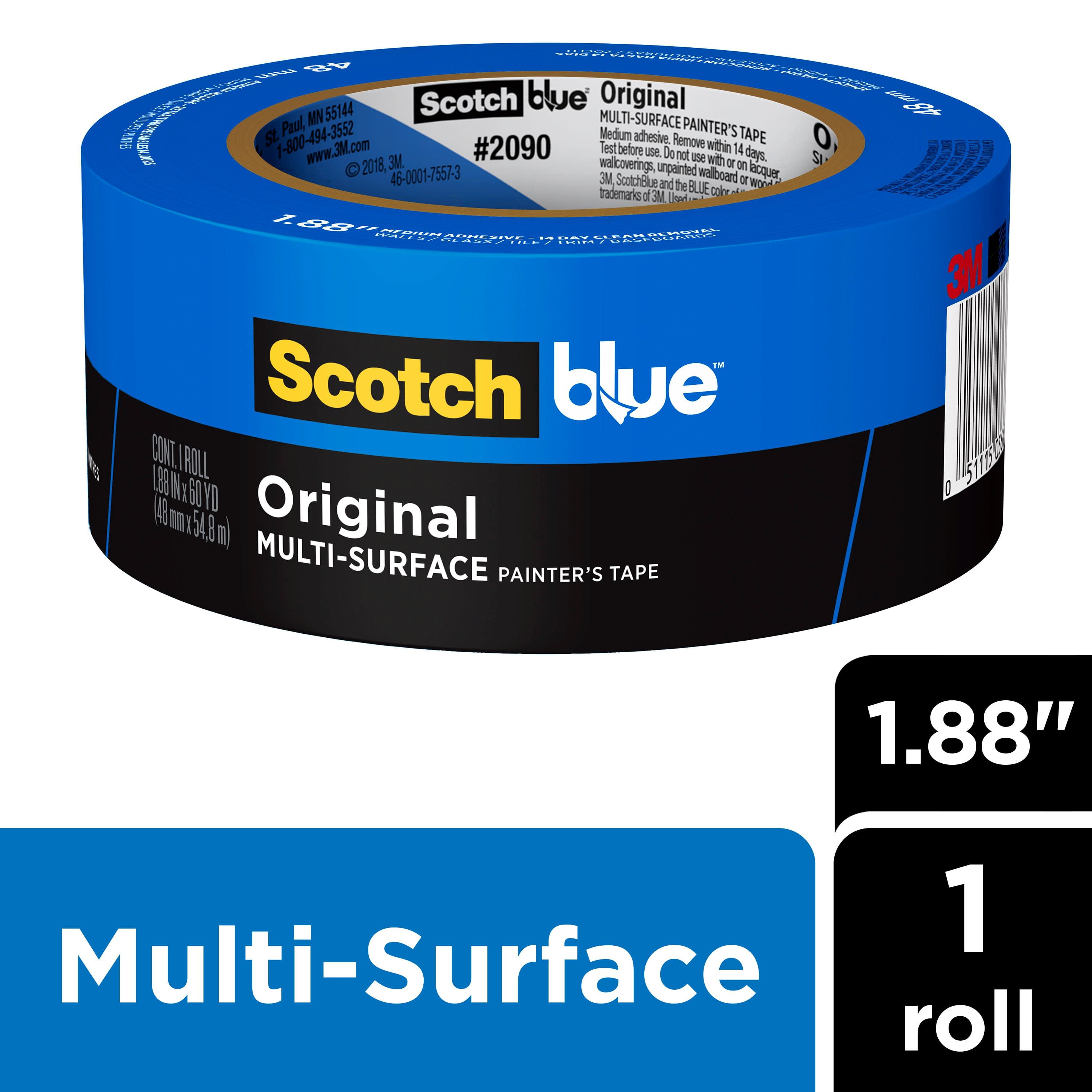 XFasten Professional Blue Painter's Tape, 1/2 Inch x 60-Yards