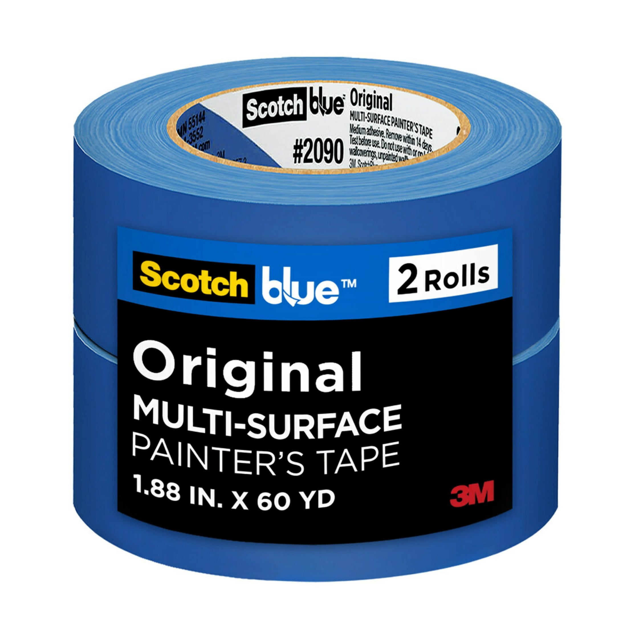 ScotchBlue Original Painter s Tape Blue 1.88 in x 60 yd 2 Rolls Walmart