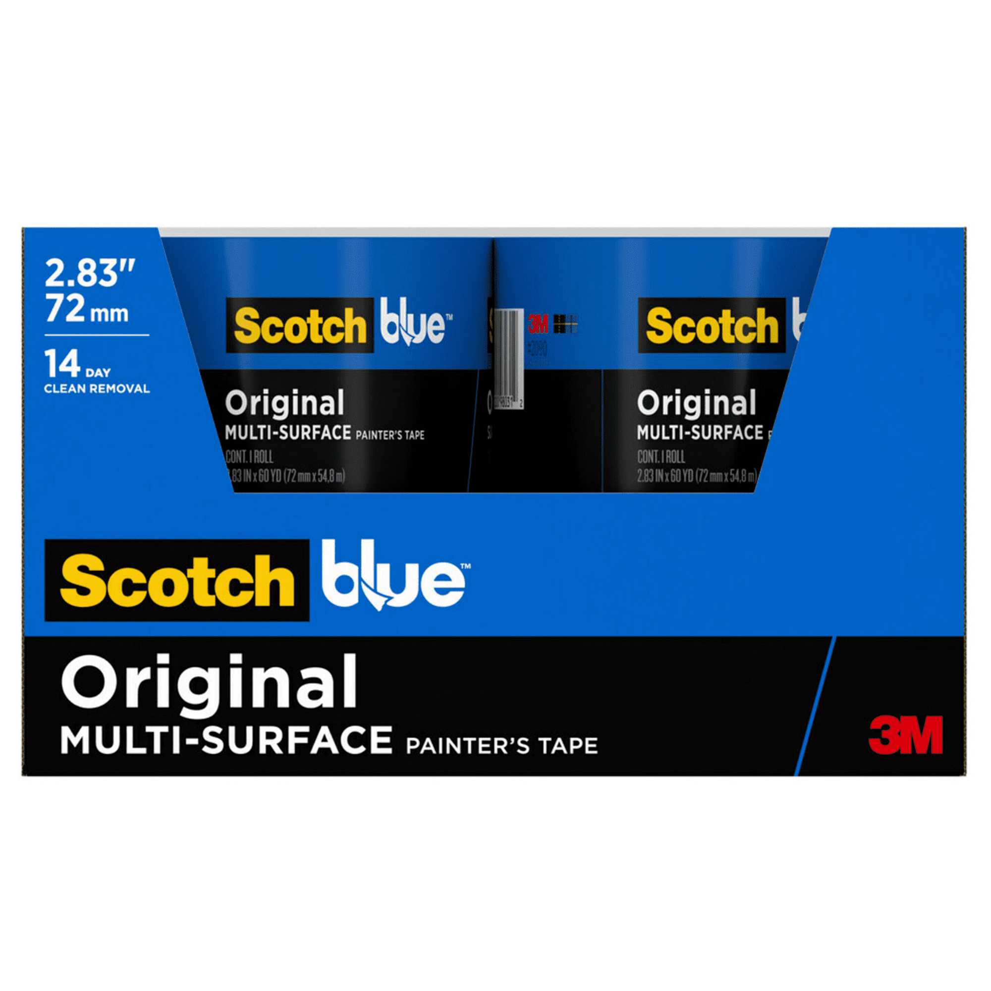 ScotchBlue Original Painter's Tape 2090-72NC, 2.83 in x 60 yd (72mm x 54,8m)