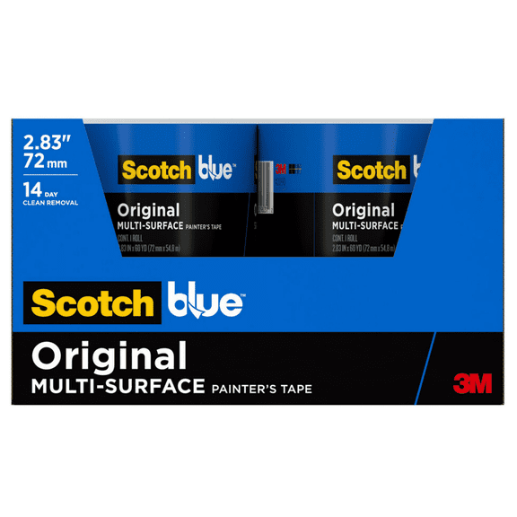 ScotchBlue Original Painter's Tape 2090-72NC, 2.83 in x 60 yd (72mm x 54,8m)