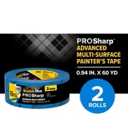 ScotchBlue PROSharp Painters Tape, Blue, 0.94 in x 60 yd, 2 Rolls