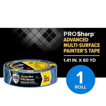 ScotchBlue PROSharp Painter's Tape, Blue, 1.41 in x 60 yd, 1 Roll