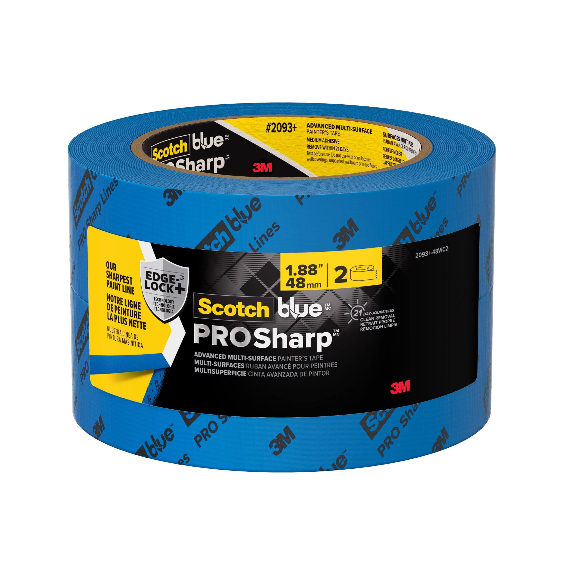 ScotchBlue PROSharp Painter's Tape, Blue, 1.88 in x 60 yd, 2 Rolls