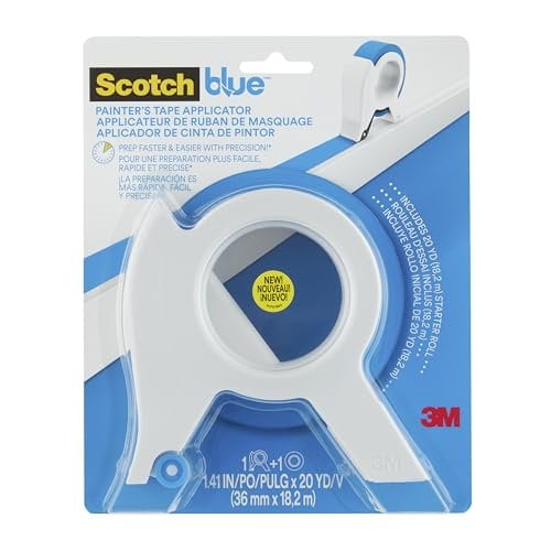 ScotchBlue Painter's Tape Applicator TA3-SB-ESF - Blue Painter Tape Applicator - 1 Roll, 1.41" Width