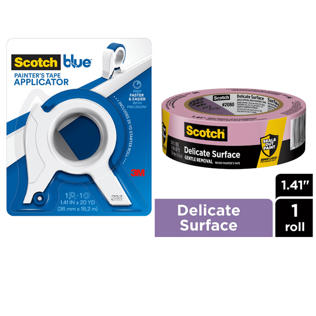 ScotchBlue Painters Tape Applicator, with 1 Blue Starter Roll and 1