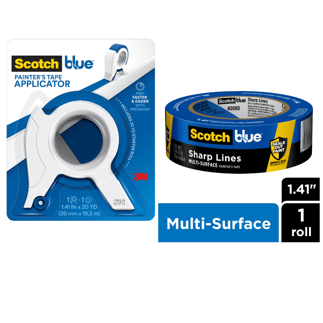 ScotchBlue Painters Tape Applicator, with 1 Blue Starter Roll and 1
