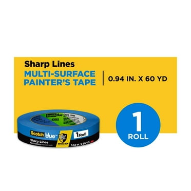 ScotchBlue Sharp Lines Painter's Tape, Blue, 0.94 in x 60 yd, 1 Roll