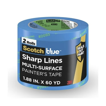 ScotchBlue Sharp Lines Painter's Tape, Blue, 1.88 in x 60 yd, 2 Rolls