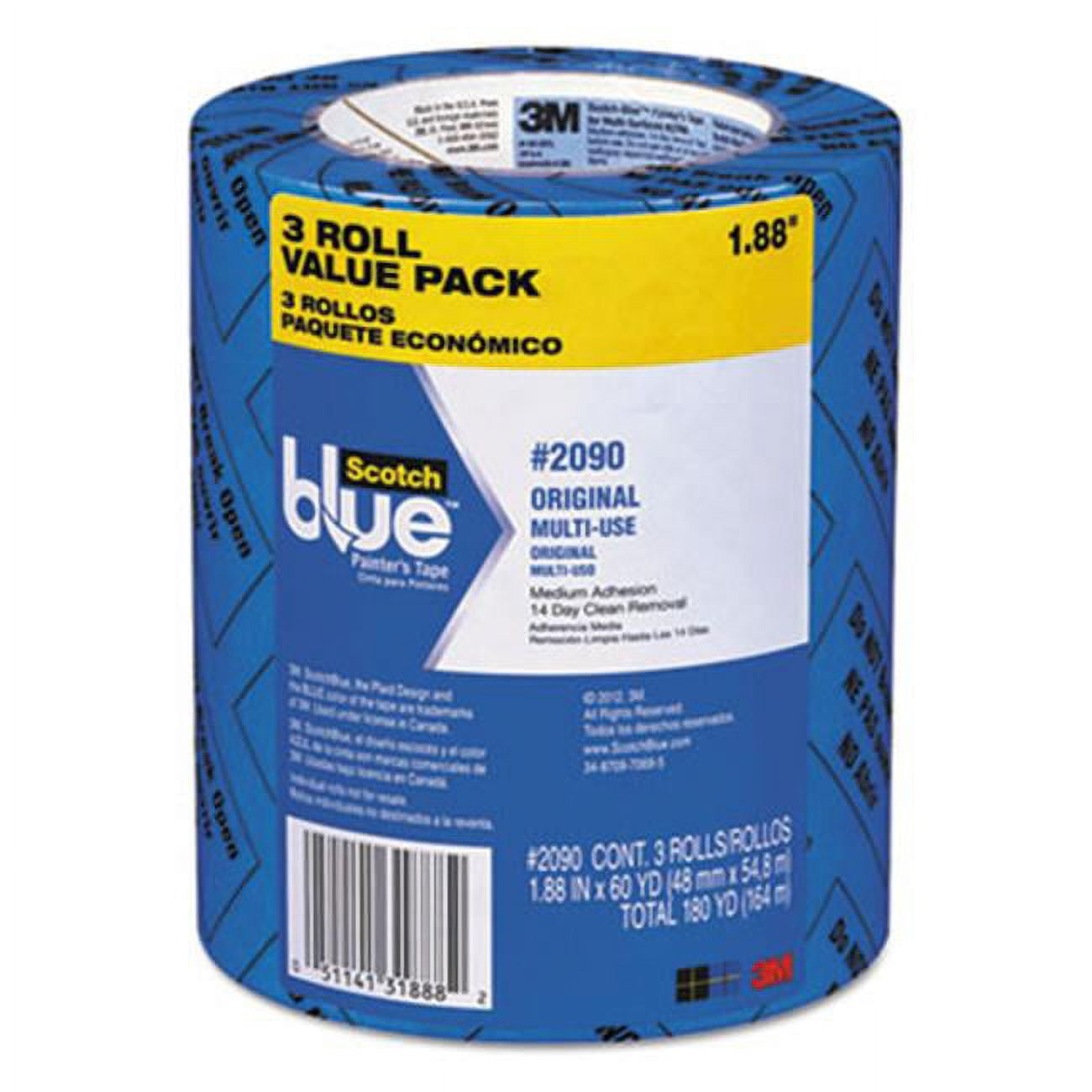 3M-Commercial Tape Div 209048EVP Painters Masking Tape, 2 in. x 60 yards