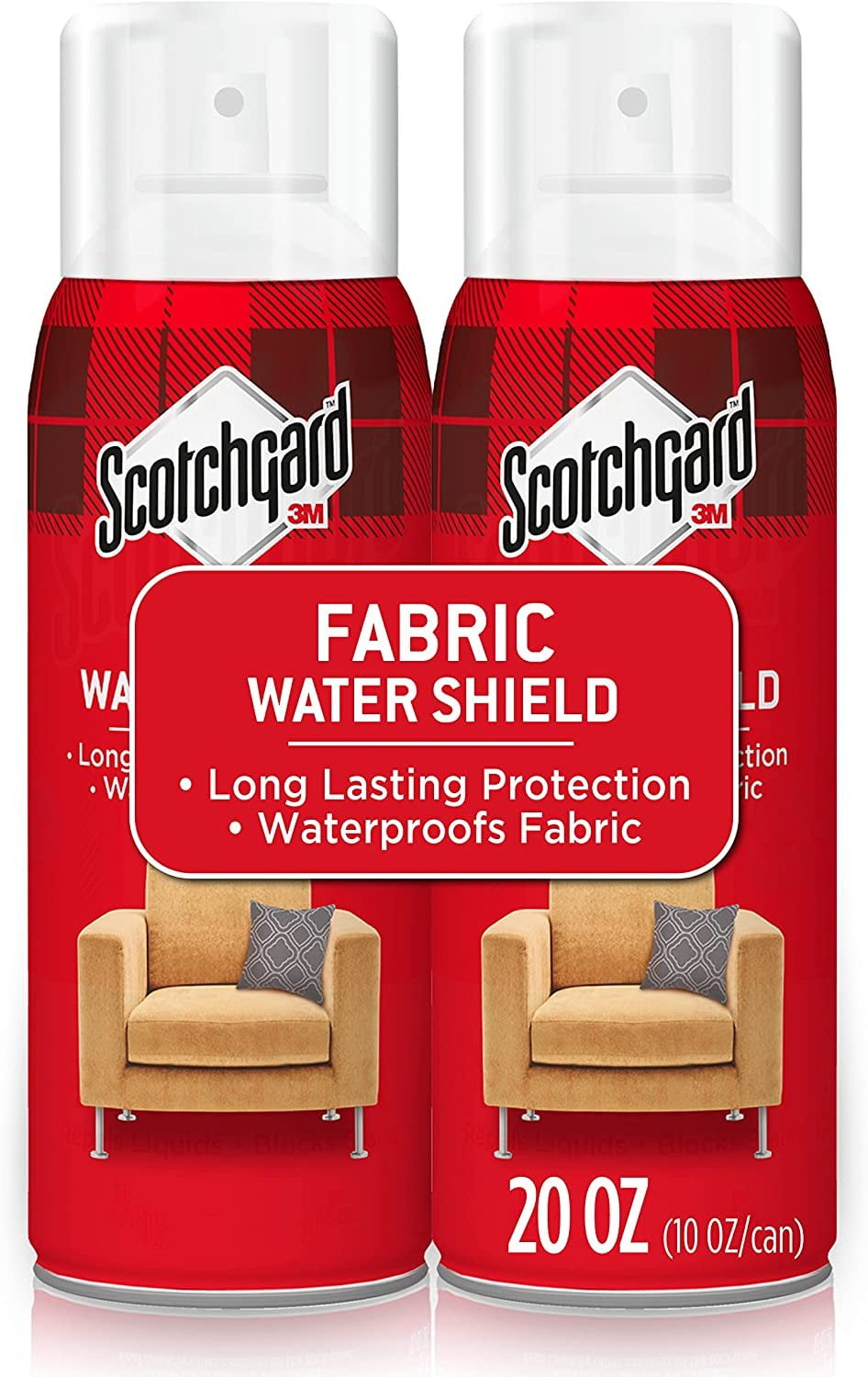 Scotchgard Auto Interior Fabric & Carpet Protector, Total 20 fl oz., 2 Cans