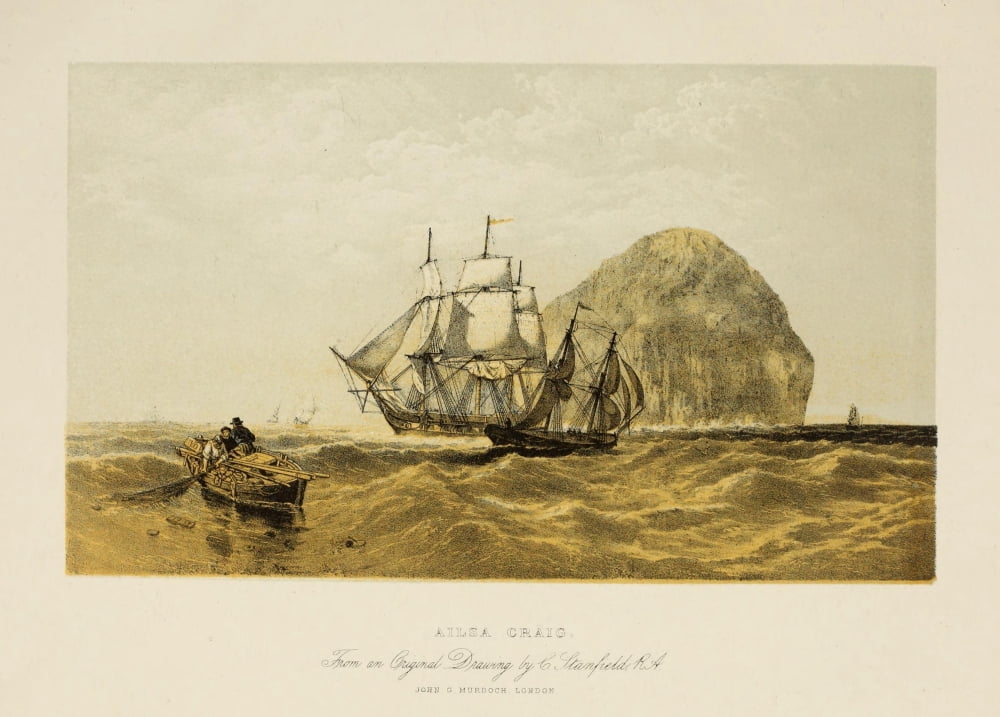 Scotland 1840 Ailsa Craig Canvas Art - Clarkson Stanfield (24 x 36)