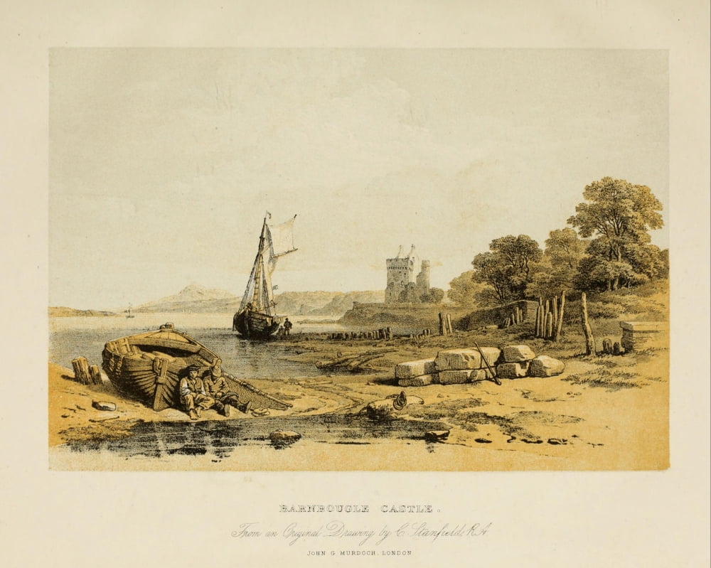 Scotland 1840 Barnbougle Castle Canvas Art - Clarkson Stanfield (18 x 24)