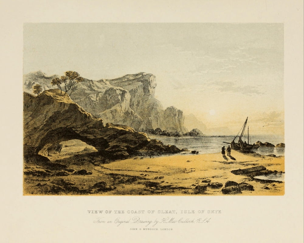 Scotland 1840 Coast of Sleat Isle of Skye Canvas Art - Horatio MacCulloch (24 x 36)