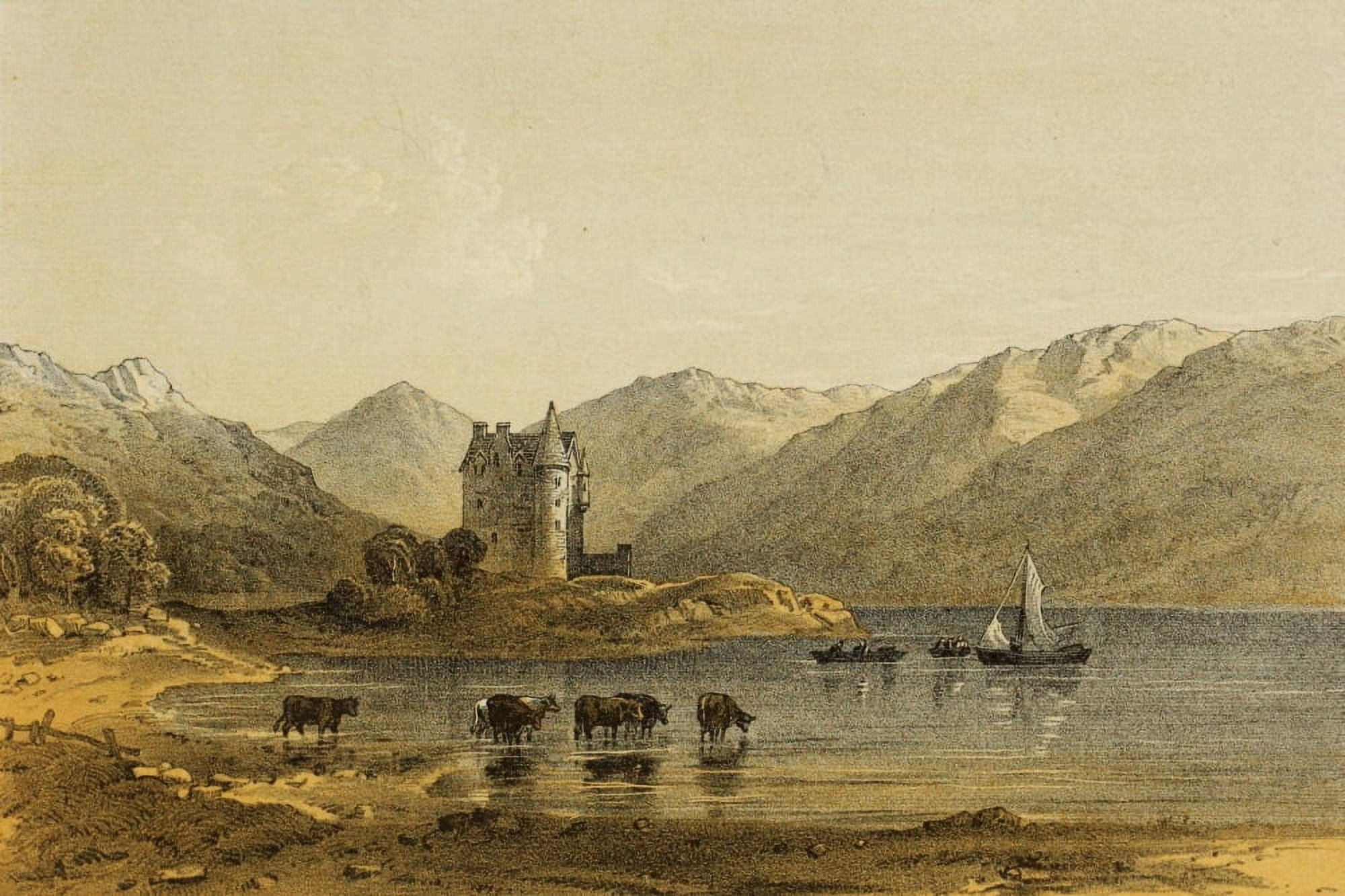 Scotland 1840 Dunderawe Castle Canvas Art - Anthony V Copley Fielding (18 x 24)
