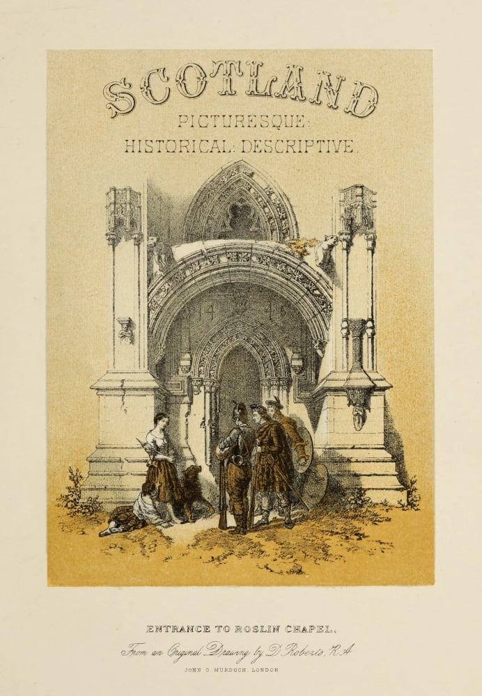 Scotland 1840 Entrance to Roslin Chapel Canvas Art - David Roberts (18 x 24)