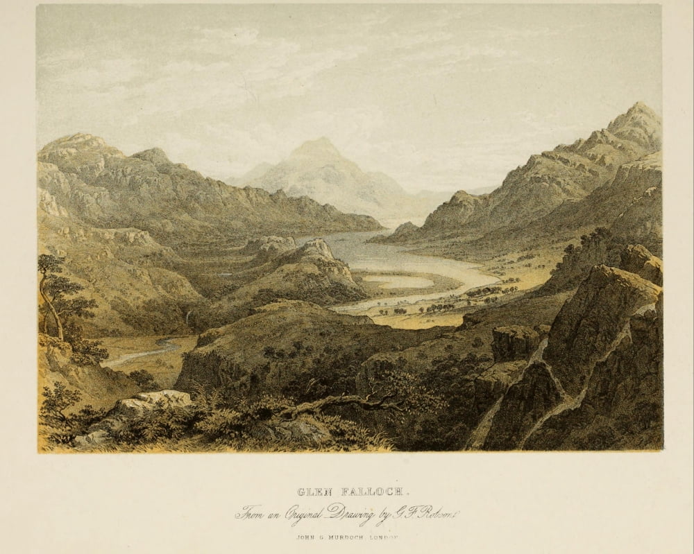 Scotland 1840 Glen Falloch Canvas Art - David Roberts (18 x 24)