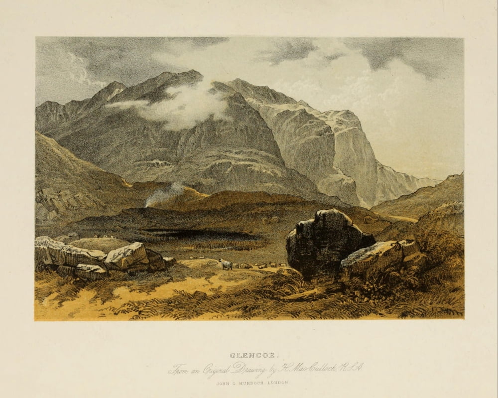 Scotland 1840 Glencoe Canvas Art - Horatio MacCulloch (24 x 36)
