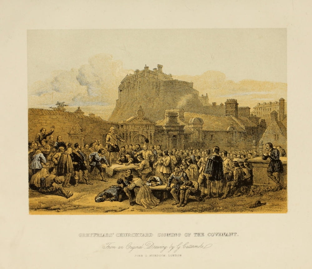 Scotland 1840 Greyfriars Churchyard Canvas Art - George Cattermole (24 x 36)
