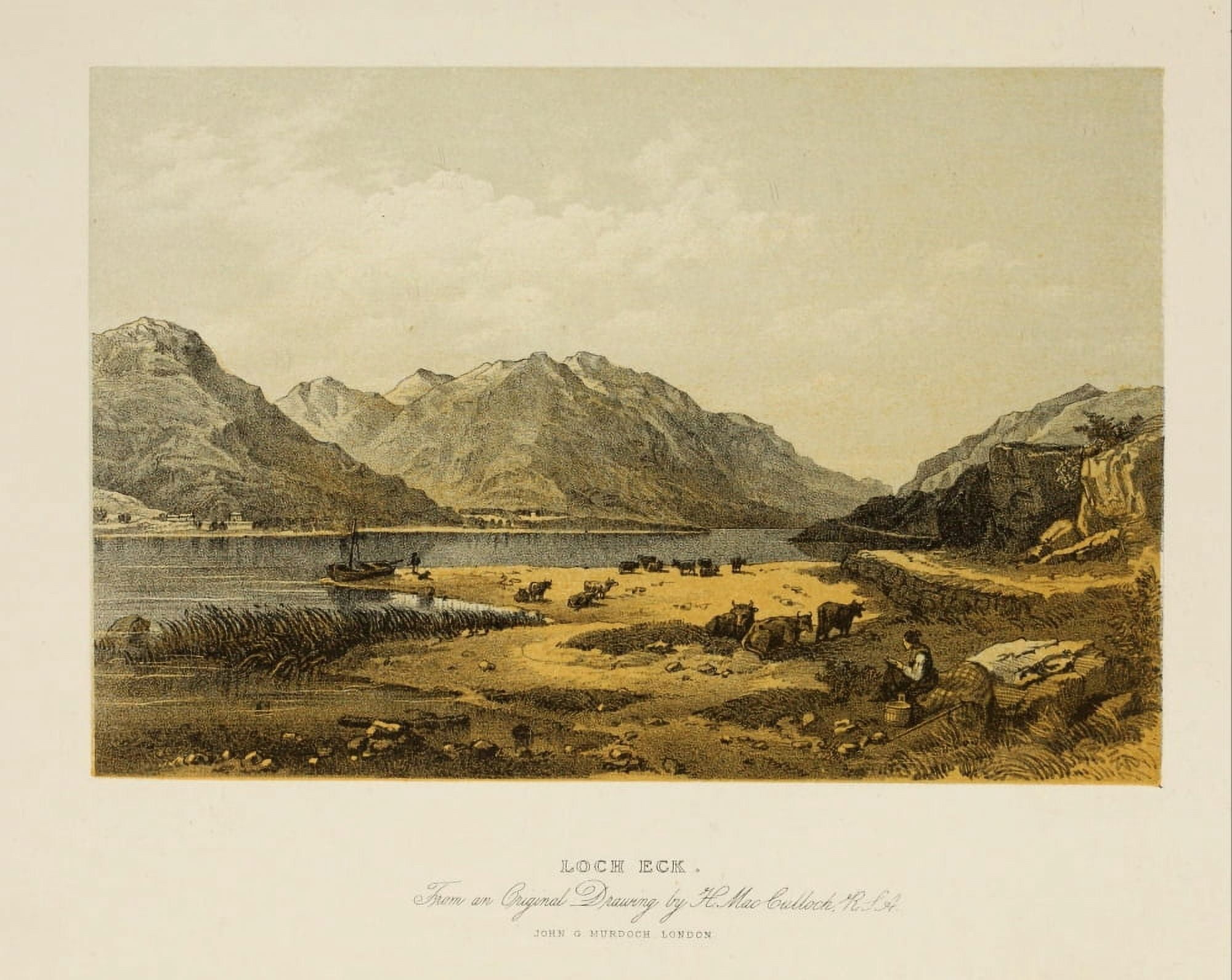 Scotland 1840 Loch Eck Canvas Art - Horatio MacCulloch (24 x 36)